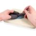 KEO ST. Needle Felting Pad - 100% New Zealand Wool Mat for Precision Felting | Natural Cream Color 10x8x1 | Includes 2 Handmade Leather Finger Guards - Buy Online on GoSupps.com