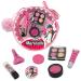 Miraculous Ladybug Kids Makeup Set - 10 Piece Bag with Nail Polish Hair Chalk Stickers & More - Safe Non-Toxic Pretend Play Cosmetics - Marinette Themed Makeup Kit for Children