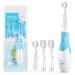 Seago electric toothbrush for children from 6 months to 4 years sound toothbrush with LED light smart timer waterproof IPX7 SG513 (light blue)