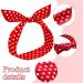Vintage Polka Dot Headbands for Girls & Women - Retro Bandana Hair Accessories (Red, 2 Pack) - Buy Online on GoSupps.com