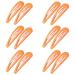 ZEVONDA Glitter Hair Snap Clips - Metal Hair Clips Colorful Glitter Sequin Hair Clips Barrettes Hair Styling Accessories for Toddlers Kids Girls Women Orange *12