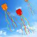 YSBER 2 Pack Large Octopus Kites - 3.8ftx2.3ft 3D Mollusc Octopus Kite with 157 Inch Colorful Tail - Easy Flyer Kite for Children and Adults - Outdoor Beach Park Kite in Red+Orange - Buy Online on GoSupps.com