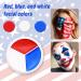 Red White Blue Face Body Paint - USA Flag Makeup Palette for 4th of July Independence Day & Patriotic Events - Buy Online on GoSupps.com
