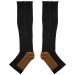 DACVGOG compression stockings compression stockings with zip nylon leg knee -supported toe varicose veins (black) XXL black & tongue xxl