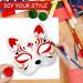 Buy Luxshiny 15-Piece DIY White Cat Masks with Straps | Paintable Masquerade Masks for Party Fun - International Shipping Available - Buy Online on GoSupps.com