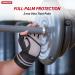 Padded Workout Gloves with Elastic Wrist Wraps - Full Palm Protection for Weightlifting - Grey Medium - Buy Online on GoSupps.com