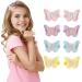 Arqumi Butterfly Hair Clips 8PCS Colorful Butterfly Clips with Pearls Double-Layer Cute Hair Clip for Girls Teens Women Hair Accessories Double-Layer-8PCS 4Colours 2