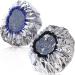 TCOTBE 2 pieces conditioning caps made of aluminum foil  thickened shower caps for hot oil treatment  reusable hair processing caps for home and salon use  hair dyeing and hot oil treatment tools