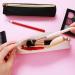 TIESOME Leather Pen Pencil Case 2PCS Cute Slim Pen Bag Small Pencil Pouch Lovely Stationery Bag Portable Cosmetic Bag Zipper Bag for Pen Pencils Markers(Black+White) - Buy Online on GoSupps.com