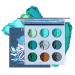 Eye shadow palette blue green afflano aqua green blue teal make -up eyes shadow pallet pallet waterproof eyes shadow cool tinted makeup pallet Christmas green blue hazelnut brown eyes green blue eyeshadow
