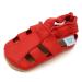 Dotty Fish Soft Leather Baby Shoes with Suede Soles. Toddler Sandals. Non-slip. 0-6 Months to 3-4 Years 6-12 Months Red
