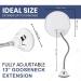 Flexible Round Fogless Shower Mirror for Shaving - Height Adjustable Gooseneck, 360 Swivel, Upgraded Suction Cup - Shatterproof 6.7 Diameter - Buy Online on GoSupps.com