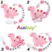 Personalized Stegosaurus Grey Teether Stroller Clip with Name | Custom Baby Toy Holder - Buy Online on GoSupps.com