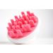 Zyllion Hair Shampoo Brush and Scalp Massager Care for Dandruff Removal, Scrubber, Hair Growth and Exfoliator with Flat and Pointed Soft Silicone Bristles for Women and Men - Pink (ZMA-12-PK)