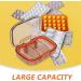 Healeved Travel Organizer Portable Case Medicine Dispenser 3 Compartments Small Case for Pocket Purse Daily Medicine Holder Container Red - Buy Online on GoSupps.com