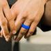 QALO Men's Breathable Hex Rubber Wedding Band - Durable Silicone Ring in Bright Blue (Size 13) - Buy Online on GoSupps.com