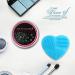 Vtrem Heart Shaped Makeup Brush Cleaner Pad & Sponge Dual Use Silicone Tool for Easy Brush Cleaning (Blue - Buy Online on GoSupps.com