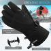 Winter Ski Gloves Waterproof & Windproof - Warm Touchscreen Snowboard Gloves for Men, Women & Boys - Breathable Snowboarding Glove with Wrist Leashes in Black - Medium - Buy Online on GoSupps.com