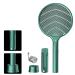 Mosquito Repellent Outdoor Electric Mosquito swatter Electric Shock Mosquito Killer Dual-use USB Rechargeable Home and Outdoor can be Used Green Base+wall Mount+plug