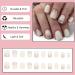 24Pcs Short Square French Tips Glitter Fake Nails | Elegant Designs | Reusable Stick-On Nails for Women and Girls - Buy Online on GoSupps.com