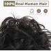 BARSDAR 100% Human Hair Scrunchie in 1B#-Black - Curly Messy Bun Hairpiece for Women & Kids - Updo Chignons - 5.1 inch - Buy Online on GoSupps.com