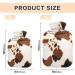 1L Animal Fur Hot Water Bottle - Black & Brown Texture for Neck & Shoulder Pain Relief | Heat & Cold Therapy - Buy Online on GoSupps.com