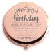 Dyukonirty 70th Birthday Gifts for Women 70 Years Old Birthday Gifts Ideas Rose Gold Compact Mirror Travel Mirror for Wife Sister Grandma Friend Aunt Mom Teacher Boss Unique Birthday Gifts