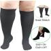 1/3 Pair Compression Socks for Wide Calf - Flight Socks for Men & Women | Extra Large Circulatory Support - Ideal for Nurses Running Pregnancy - Black 4XL - Buy Online on GoSupps.com