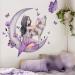 OOTSR Butterfly Girl Wall Stickers Moon Wolf Flower Fairy - Removable Vinyl Wall Art for Girls Nursery & Bedroom Decor - Buy Online on GoSupps.com