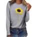 tsaChick Women's Sunflower Oversized Sweatshirt - Gray, S-XXL | Clearance Autumn Winter Hoodie - Buy Online on GoSupps.com