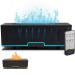 Flame Aroma Essential Oil Diffuser - 200ml Aromatherapy Mist Humidifier with Auto-Off 2 Modes 4 Timers - Cool Mist for Bedroom Home (Black) Gray-black