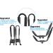 2 Pairs Heavy Duty Kayak Rack with Ratchet Tie - Easy Mount on Car Roof Top Crossbar for Kayak Canoe Boat Surf Ski - J-Bar Rack - Buy Online on GoSupps.com