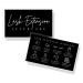 Lash Aftercare Extension Cards | 50 Pack | Eyelash False 2 x 3.5 inches Symbols 2-3 Week Refill Instructions Minimalist White and Black How to Care for Your Extensions lash Artists Hand to customers