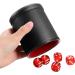 6-Piece PU Leather Dice Cup Set with Quiet Shaker and 30 Dices - Black - Buy Online on GoSupps.com