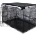 Medibot Double Door Waterproof Dog Crate Cover - 36 inch Black | Indoor/Outdoor Kennel Cover with Air Vent Window for Wire Crates - Buy Online on GoSupps.com