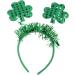 amangul Saint atrick's Day Headband Sequins Shamrock Hair Hoop Green for Head Boppers Irish arty Holiday hoto rop - Buy Online on GoSupps.com