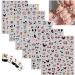 12 Sheets Cartoon Mouse Nail Art Stickers Cute Kawaii Nail Decals 3D Self-adhesive Nail Charm Stickers for Girls Women