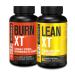 Jacked Factory Burn-XT Clinically Studied Fat Burner & Weight Loss Supplement - Appetite Suppressant & Energy Booster (120 Capsules) & Lean-XT Caffeine-Free Fat Burner (60 Capsules)