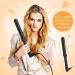 MICSTA Long Barrel Ceramic Coated Curling Iron - Dual Voltage Beach Wave Hair Curler 1-1/4 Inch - Quick Heating Fast Styling with Glove and Mat - Black - Christmas Gift Ultimo - Buy Online on GoSupps.com