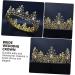 MAGICLULU 1pc Baroque Crown Womens Headbands Hairband for Skincare Baroque for Womens Bridal Headpiece Vintage Headdress Baroque Vintage Crowns Wedding Accessories Bride Alloy 14.5x5.5CM White - Buy Online on GoSupps.com