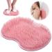 Leonshco foot brush for the shower back scrubber for shower with non -slip suction cups - cleans massages the feet without bending down improves blood flow to the feet and relieves tiredness (red)