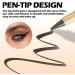 kaiyaya 2 pieces eyeliner waterproof matte quickdrying matte eyeliner pen gel black drying and smudgeproof kajal marker pencil for daily longlasting eye makeup brown - Buy Online on GoSupps.com