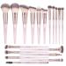 MAANGE 18 Pcs Make up Brushes Premium Synthetic Professional Makeup Brushes Sets Face Powder Blush Eye Shadow Makeup Brush Set Pink