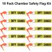Pridefend 10 Pack Chamber Safety Flags for Rifle Handgun Shotgun + Yellow Keychain Tags - Universal Gun Accessories (10 Piece Set) - Buy Online on GoSupps.com