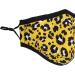Washable Reusable 3 Layers Cotton Cloth Mask - Light Yellow Leopard Print | One Size Fits Most - International Shipping Available - Buy Online on GoSupps.com
