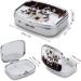 Adorable Huskies Pill Box - 2 Compartment Portable Medicine Organizer | Decorative Metal Pill Case for Pocket or Purse - Perfect for Travel - Buy Online on GoSupps.com