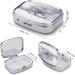 White Snow Tree Print Pill Box - 2 Compartment Decorative Metal Pill Organizer for Travel | Portable Medicine Case for Pocket & Purse - Buy Online on GoSupps.com