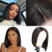 T Part Lace Front Bob Human Hair Wig 8 Inch - Brazilian Straight Virgin Hair Bob Wig for Black Women - Buy Online on GoSupps.com