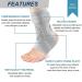 Ankle Brace Compression Sleeve - Pain Relief for Sprains Swelling & Plantar Fasciitis | XL Gray - Buy Online on GoSupps.com