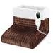 Bute Foot warmers of electrical foot warmers with washable inner lining 30-60 Fast heating 10 adjustable temperature levels electrical foot heating with intelligent timer settings dark brown